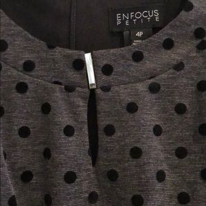 Enfocus Studio Dresses - 🔴 4/$10 ENFOCUS SZ 4P Grey/Black Polkadot Dress Enfocus Studio Dresses - 🔴 4/$10 ENFOCUS SZ 4P Grey/Black Polkadot Dress